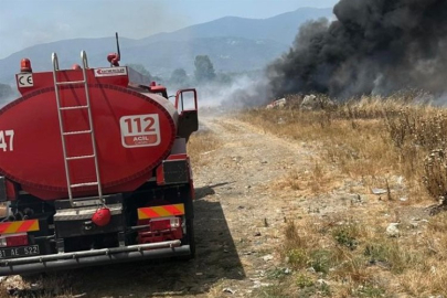 Düzce'de çöplük alanda yangın