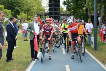 Trabzon'da pedallar kahramanlar için çevrildi