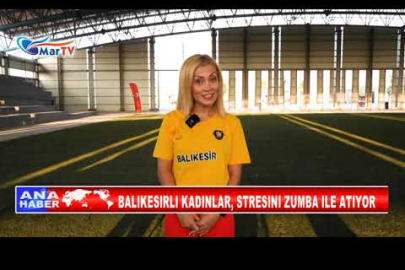 BALIKESIRLI KADINLAR, STRESINI ZUMBA ILE ATIYOR