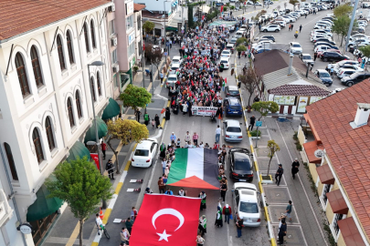 BANDIRMA'DA GAZZE'YE DESTEK YÜRÜYÜŞÜ