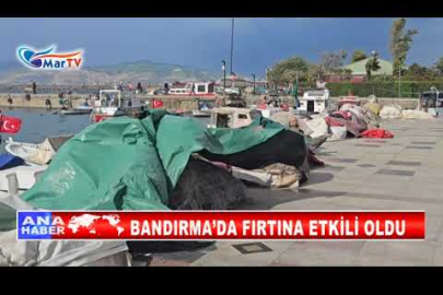 BANDIRMA’DA FIRTINA ETKİLİ OLDU