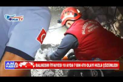 BALIKESIR İTFAIYESI 10 AYDA 7 BIN 470 OLAYI HIZLA ÇÖZÜMLEDI