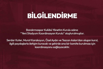 “YENİ STADYUM KOORDİNASYON KURULU” BANDIRMASPOR’UN GELECEĞİ İÇİN HAREKETE GEÇTİ