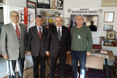 VALİ USTAOĞLU’NDAN ANKARA BALIKESİRLİLER DERNEĞİ’NE ZİYARET