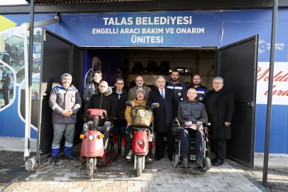 Kayseri Talas'tan engelli araçlarına onarım