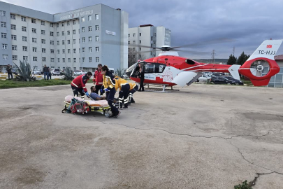 HELİKOPTER AMBULANSLA HAYAT KURTARILDI